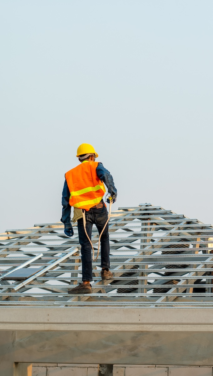 man working on roof man working on roof