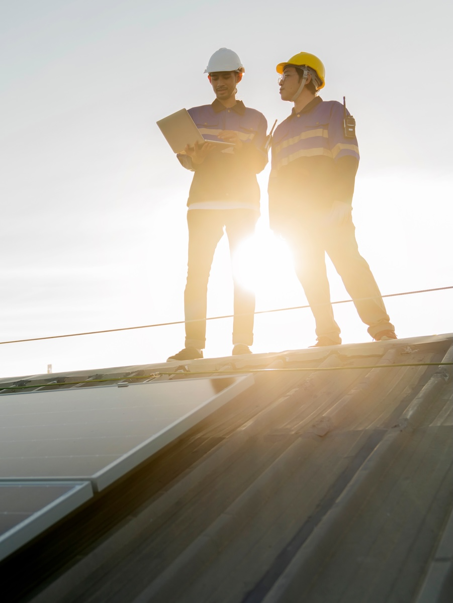 men inspecting roof men inspecting roof